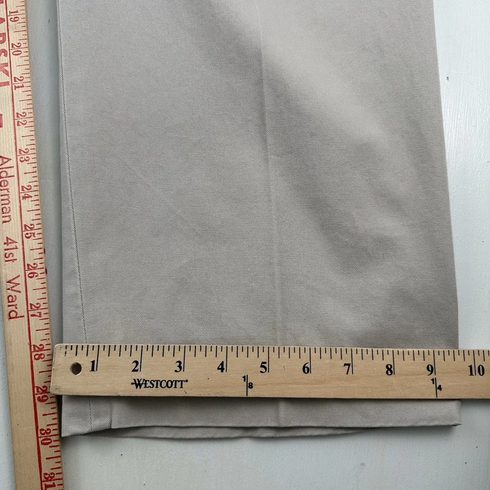 Polo Ralph Lauren Andrew Pleated Chino Pants Mens 49x30 Tan Oatmeal Cotton Big